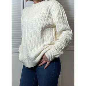 Vintage Cotton Crewneck Knit Sweater Large
